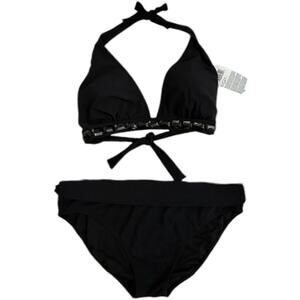 PROFILE by GOTTEX NWT Black 2 Piece Bikini Swimsuit Set – Size 14